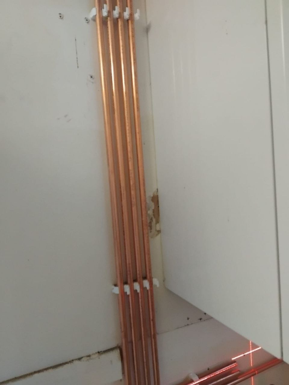 Copper pipework installation